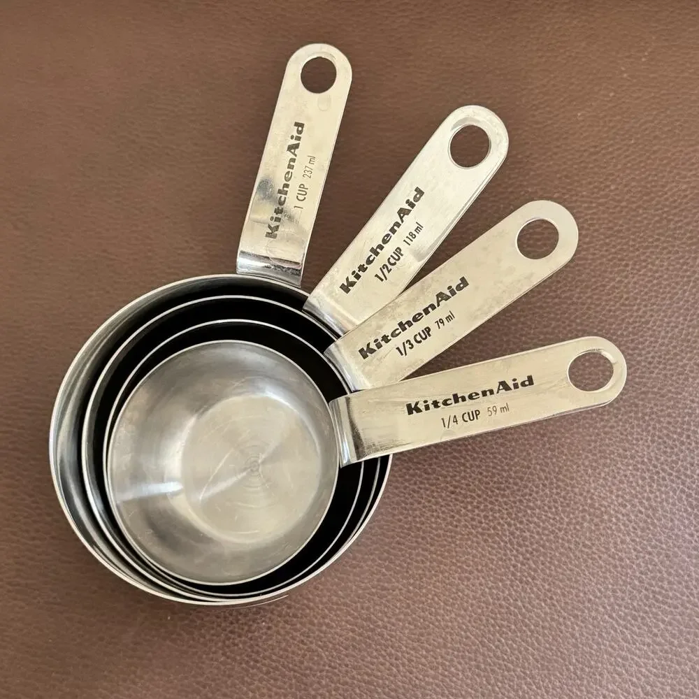 KitchenAid Professional Stainless Steel Measuring Cups Set of 4 Baking Cooking